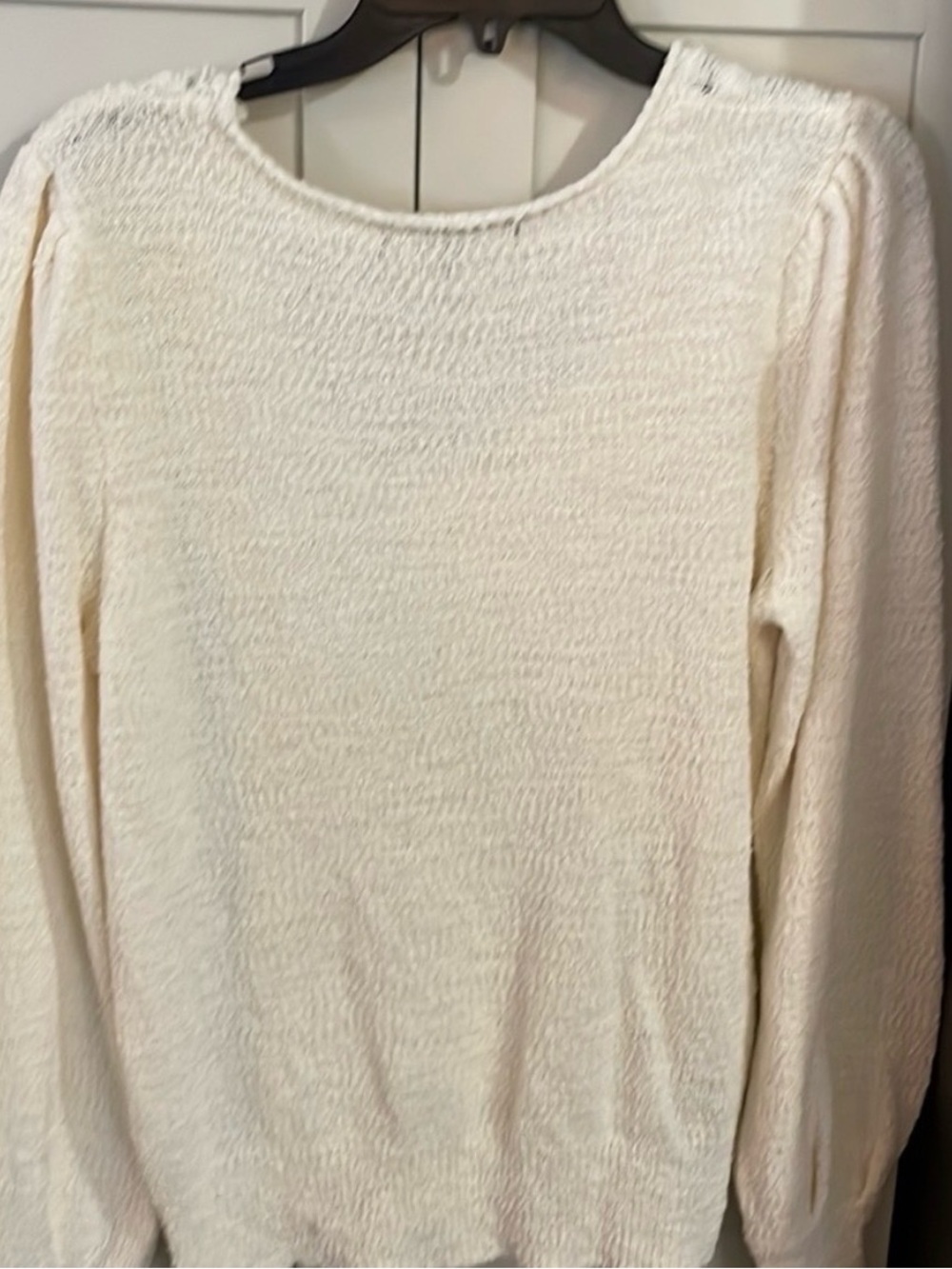 BCBGMaxAzria Cream Scoop-Neck Cable Knit Sweater - Picture 5 of 5